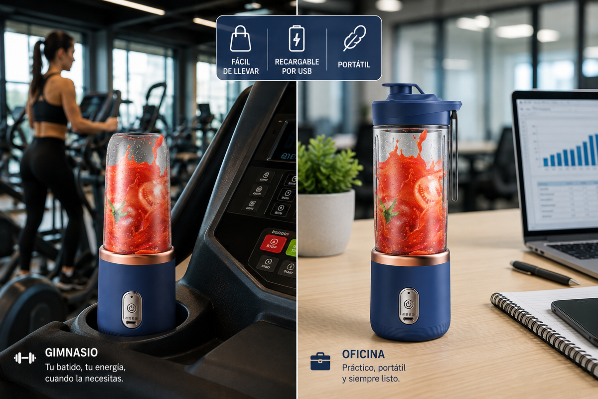 Vaso Licuadora Portátil Recargable para el Hogar